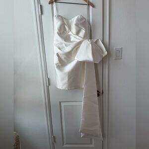 Jenny Yoo White Strapless Dress